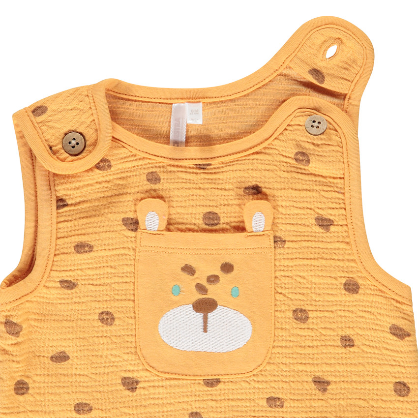 Combishort imprimé tacheté léopard pour bébé garçon 