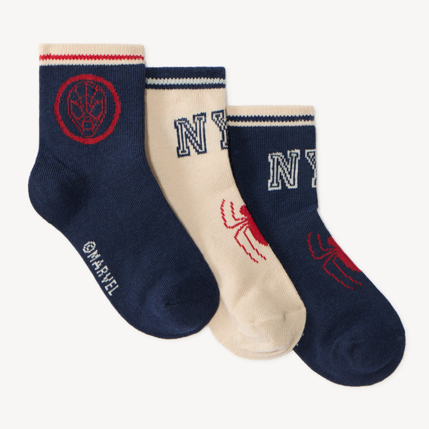 Lot de 3 paires de chaussettes garçon à motifs Spider-Man Marvel