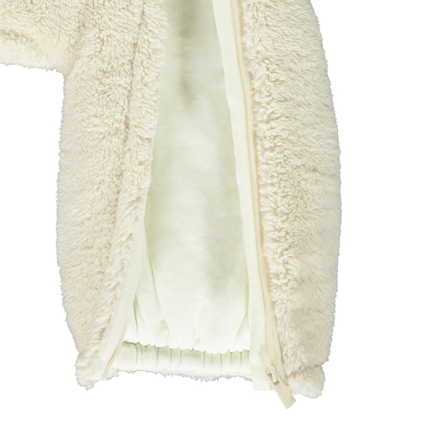 Combi-pilote ourson en sherpa pour bébé avec finitions différentes selon l'âge 