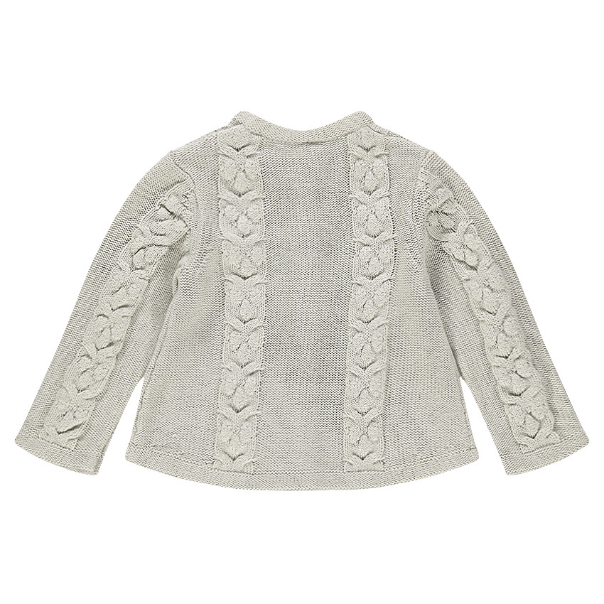 Gilet en tricot avec jeu de torsades 