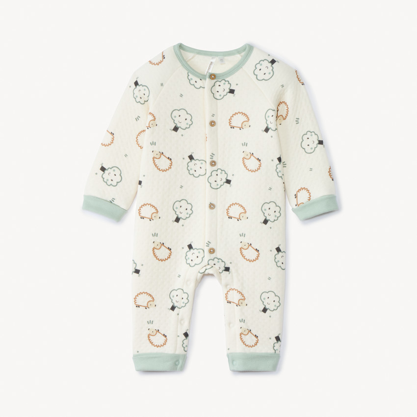 Combinaison matelassée imprimé hérissons pour bébé garçon 