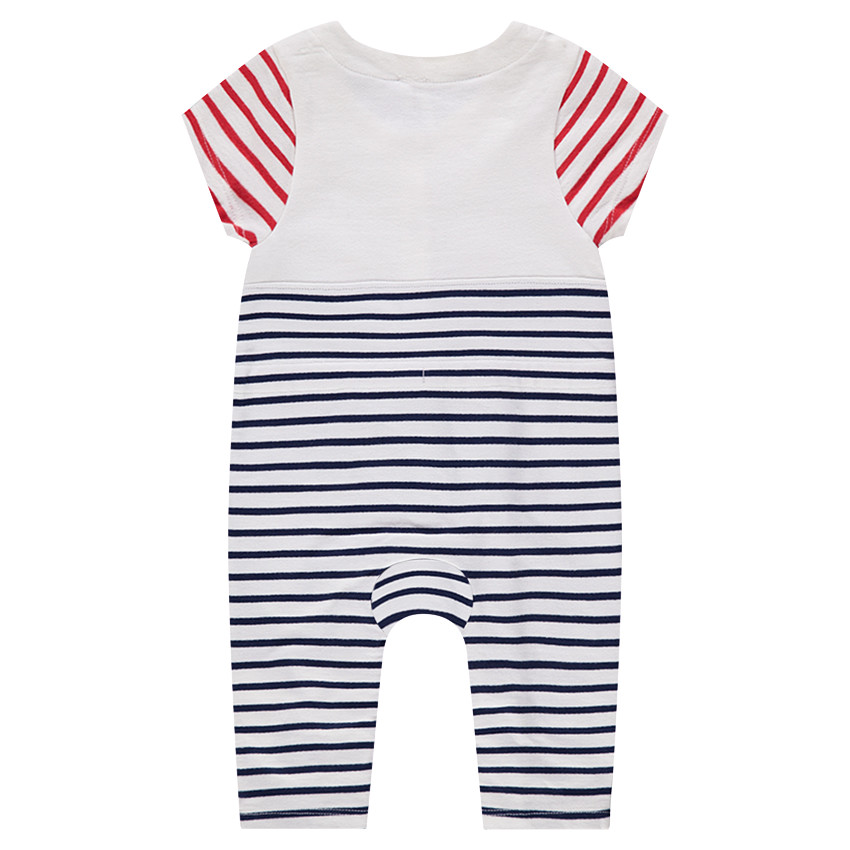 Combinaison en molleton léger avec rayures et détails printés 