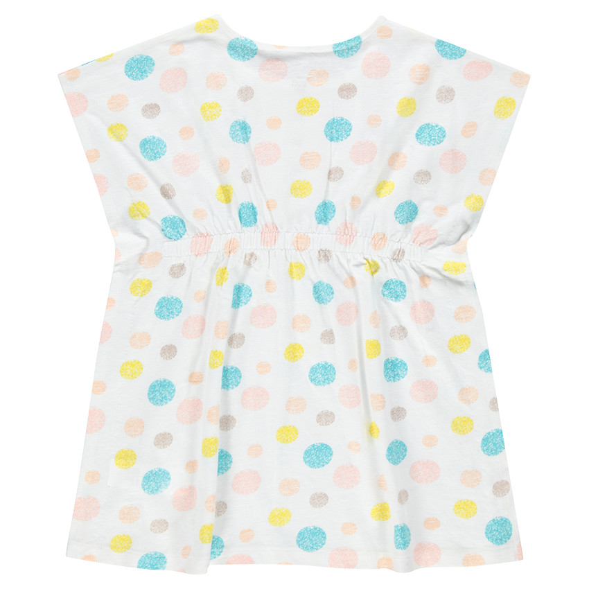 Robe manches courtes esprit kimono avec motif graphique all-over 