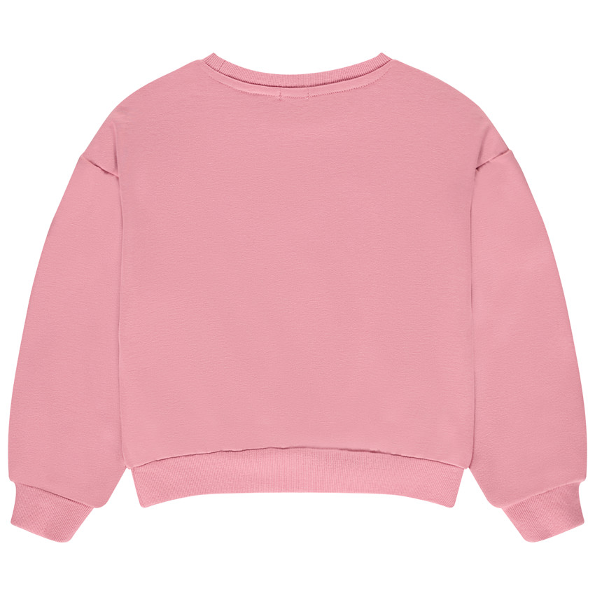 Sweat oversize contrecollé à sequins fantaisie pour fille 