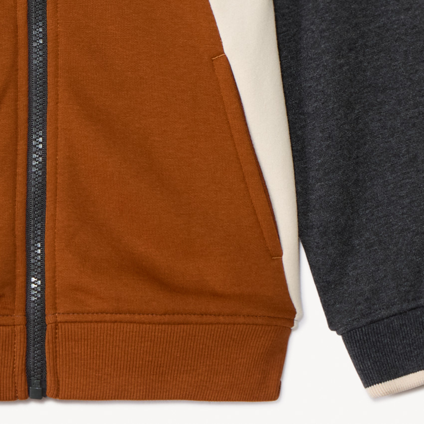 Gilet manches longues effet colorblock avec capuche pour garçon  