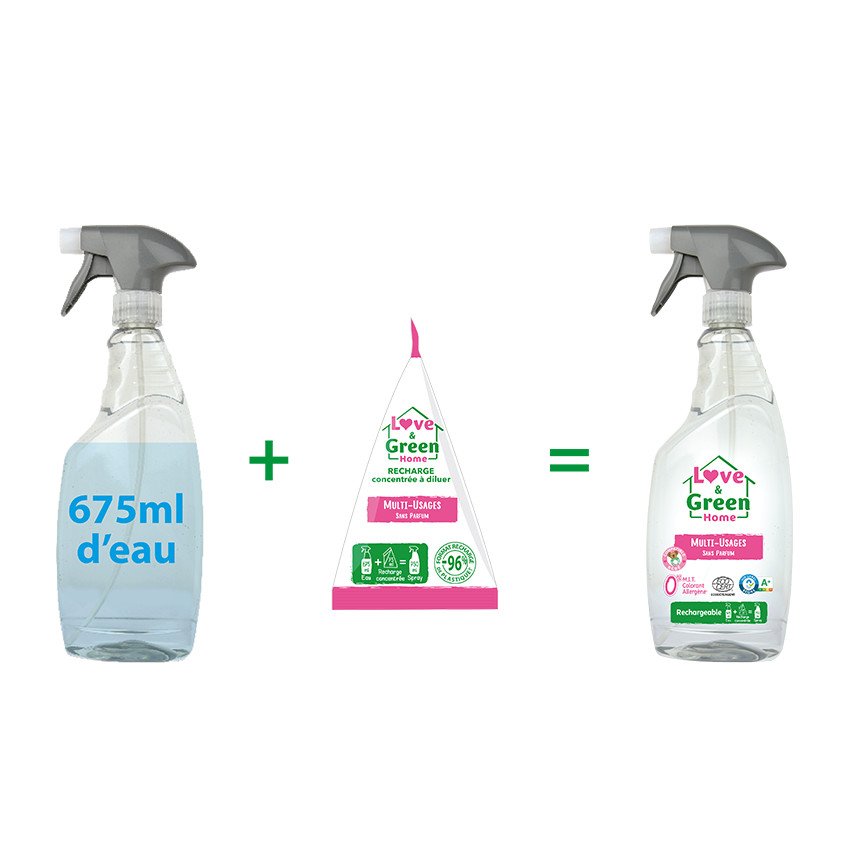 Recharge concentrée à diluer pour nettoyant multi-usages 75ml 