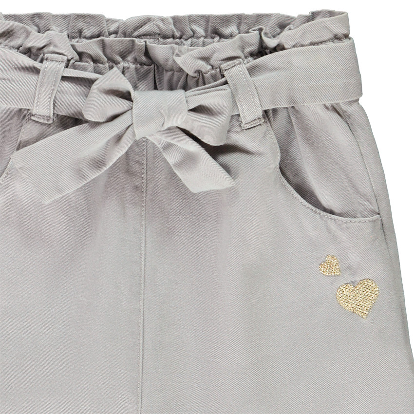Pantalon avec ceinture motif noeud pour bébé fille 