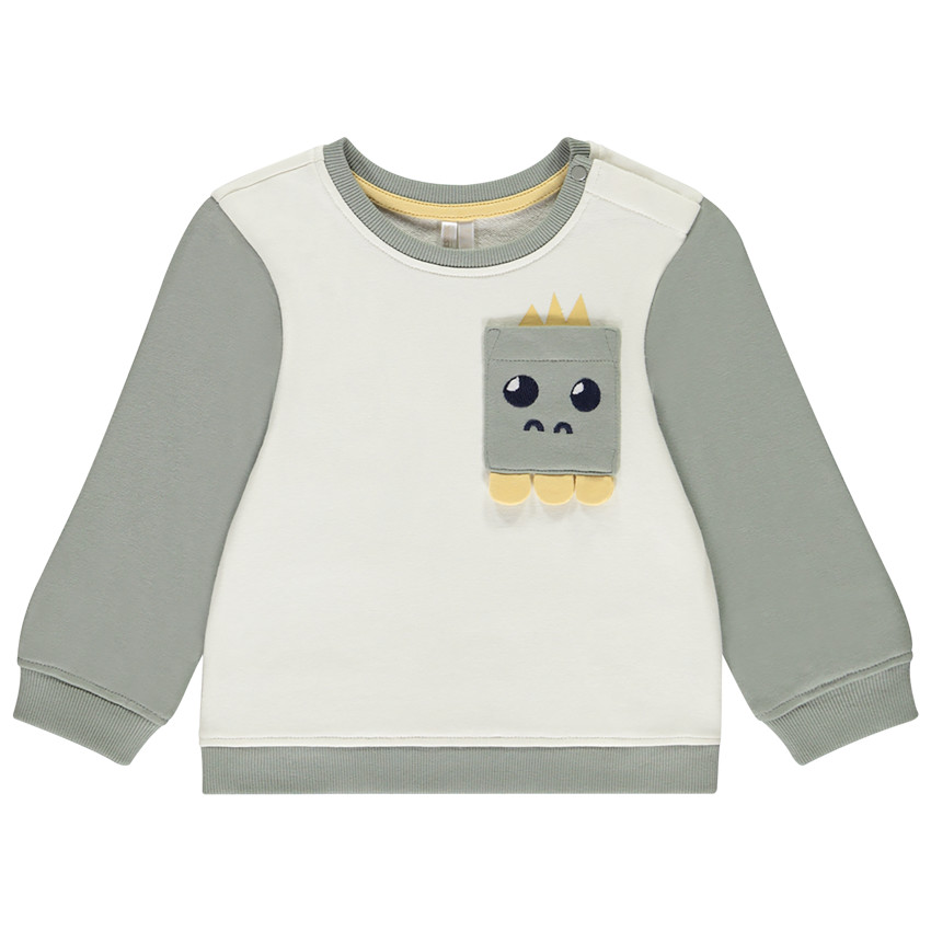 Sweat effet colorblock avec poche fantaisie pour bébé garçon