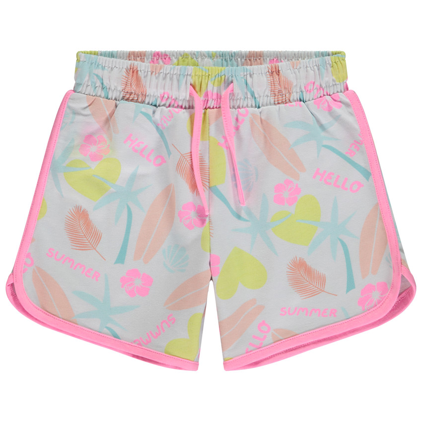 Short de sport en molleton imprimé Summer fille