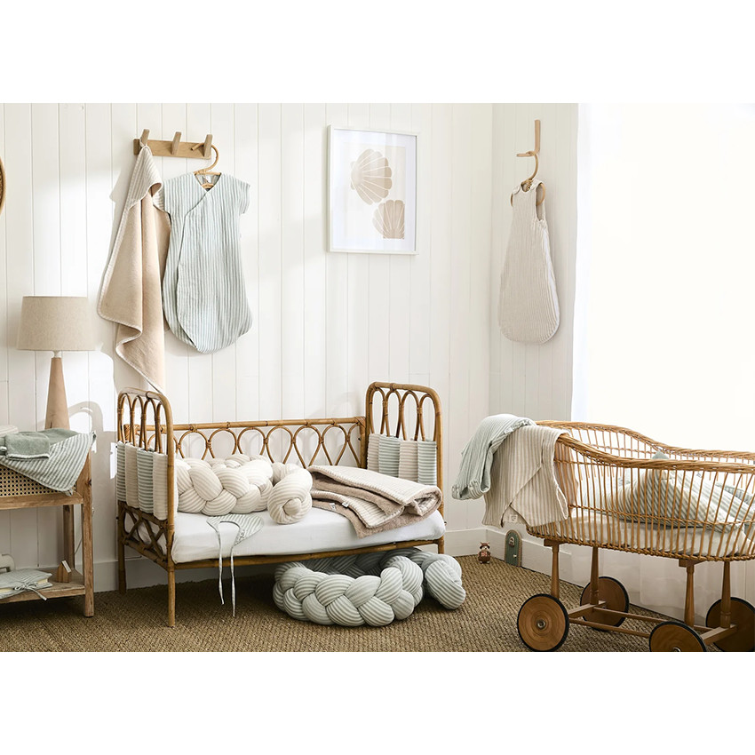 Gigoteuse sans manches d'été - écru/vert de gris - Soft Stripes - 0-6mois 