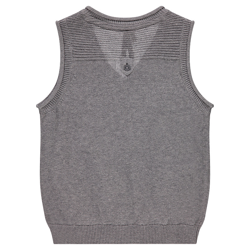 Pull sans manches en tricot avec poche 