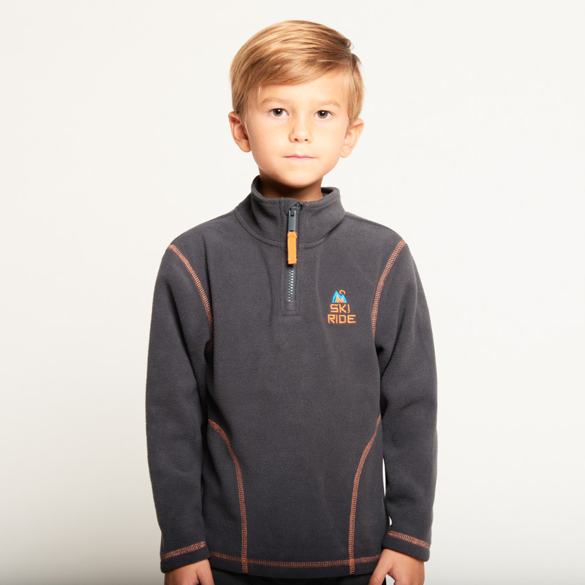 Sweat polaire de ski à col zippé pour garçon
