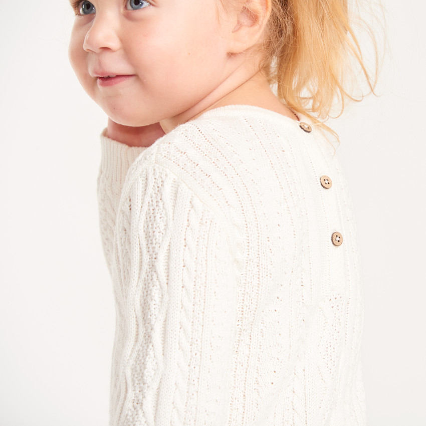 Robe tricot effet 2-en-1 bébé fille 