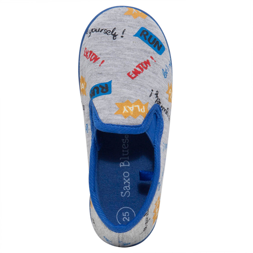 Chaussons bas en jersey avec textes printés 