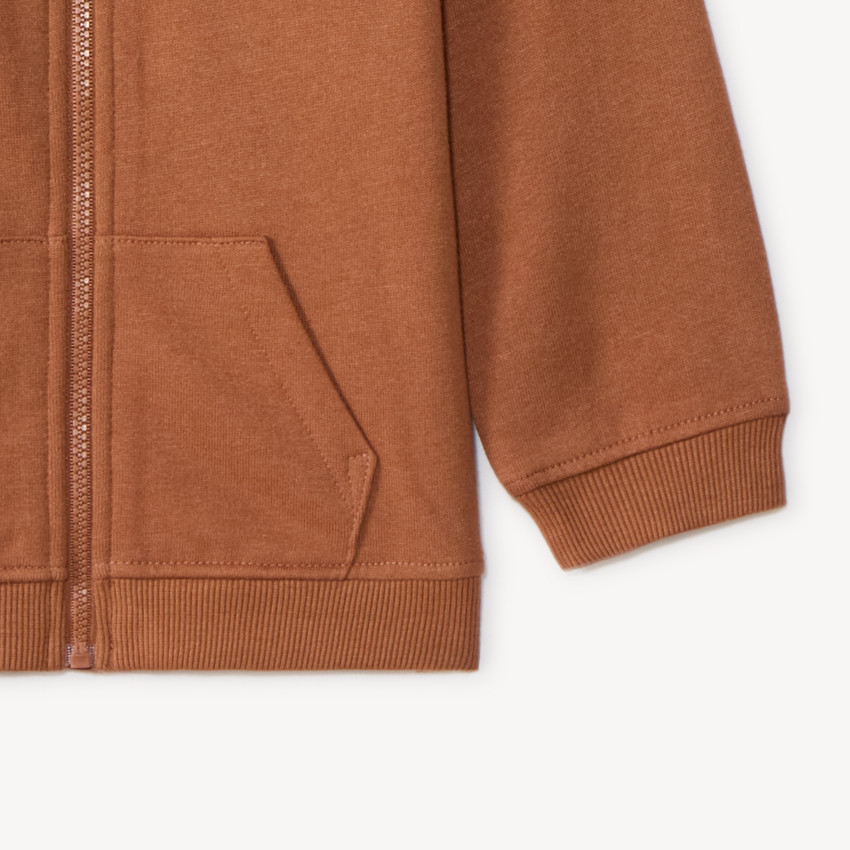 Gilet à capuche ourson uni pour bébé garçon 