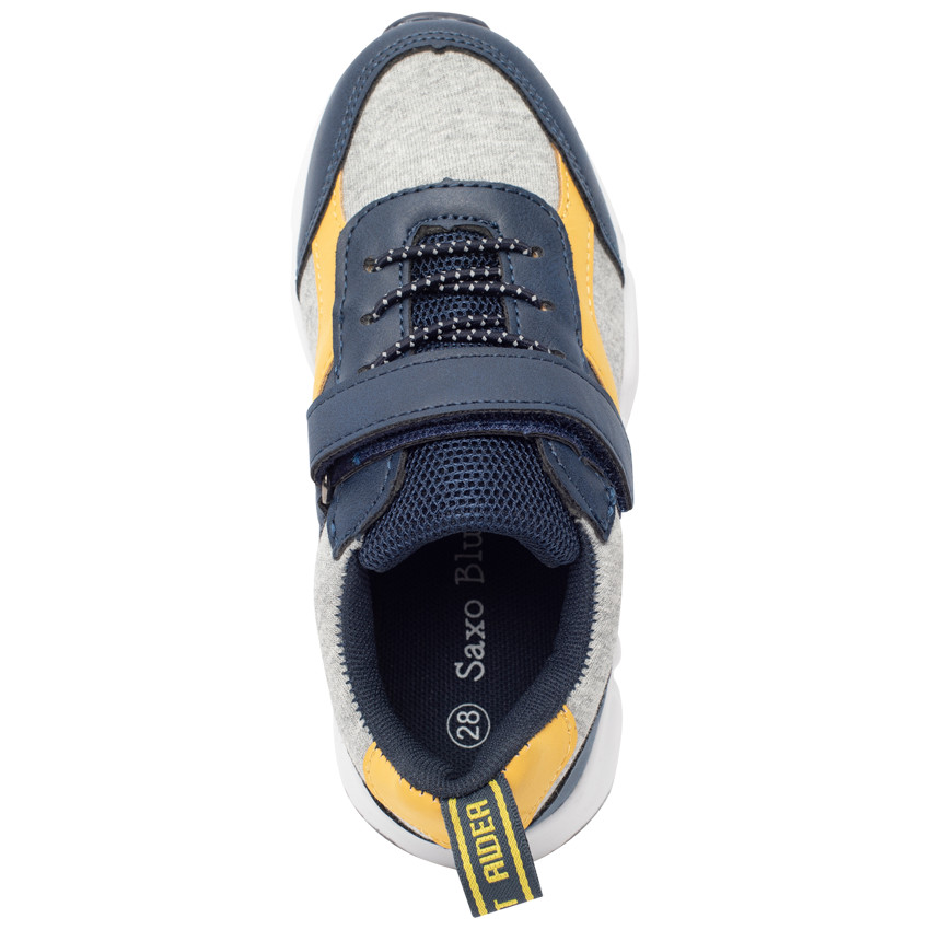 Baskets de sport basses avec empiècements bi-matière pour garçon 