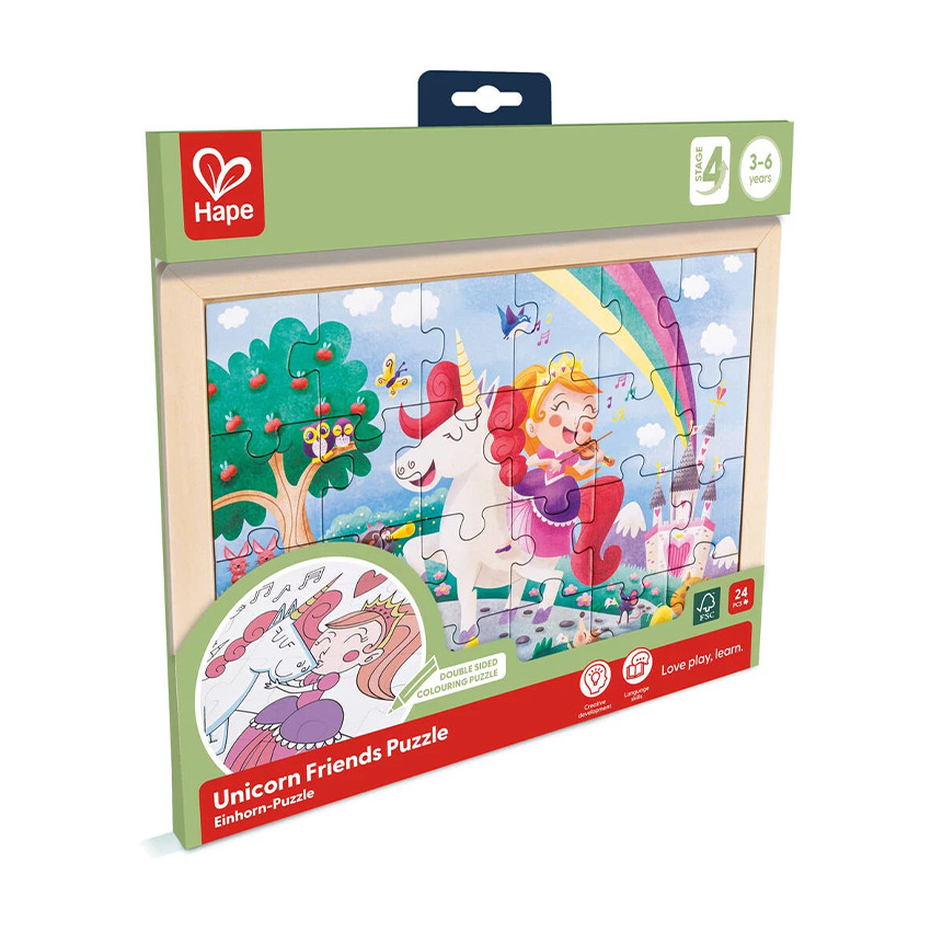 Puzzle licorne à colorier 2 en 1  