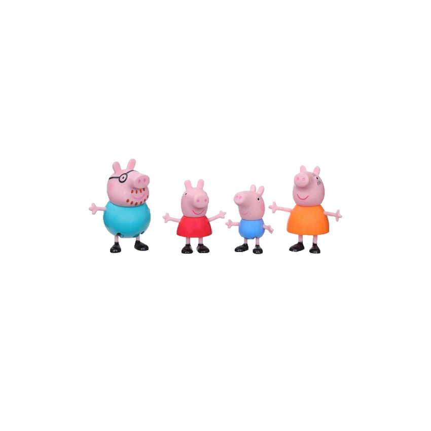 Lot de 4 figurines Peppa Pig et sa famille 