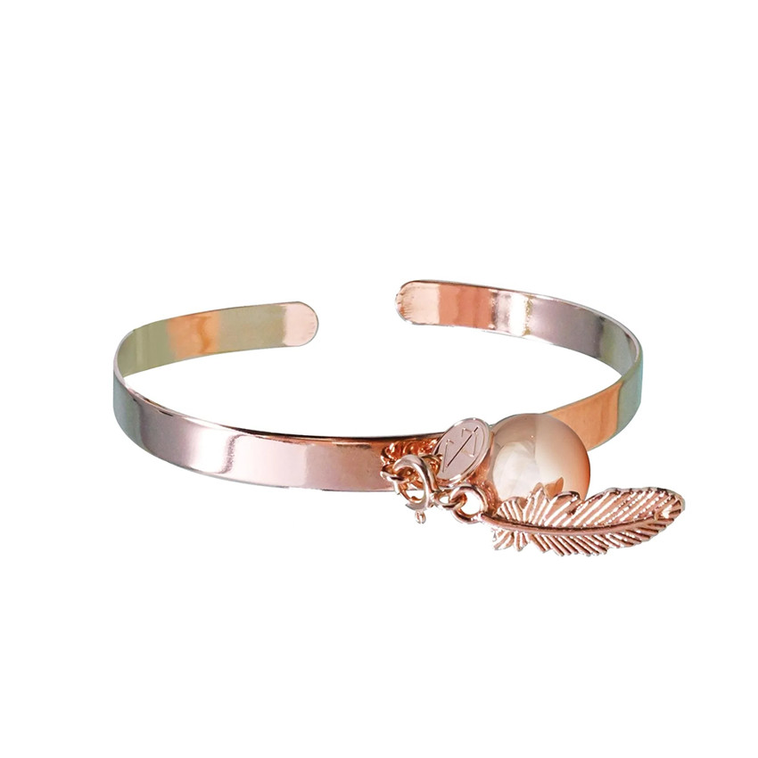 Bracelet bola de grossesse plaqué or rose - Gaby 
