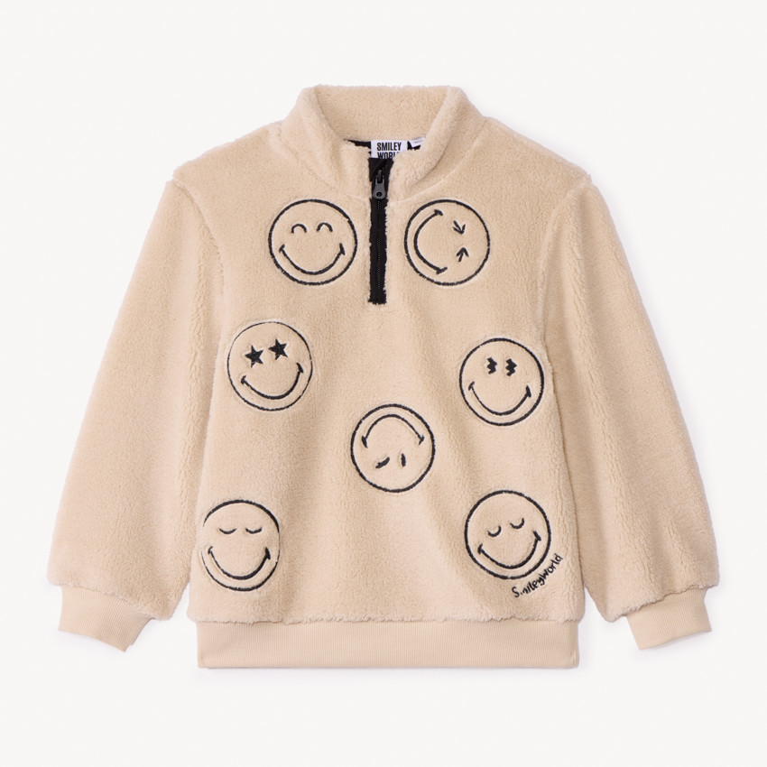 Sweat camionneur en sherpa SmileyWorld pour garçon 