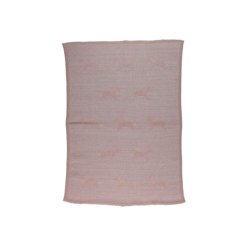 Couverture en tricot Lina & Joy en coton 100 x 75 cm 