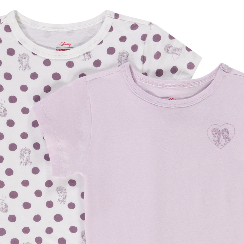 Lot de 2 maillots de corps imprimé La Reine des Neiges Disney pour fille 