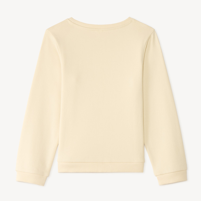 Sweat en molleton imprimé fantaisie pailleté pour fille 