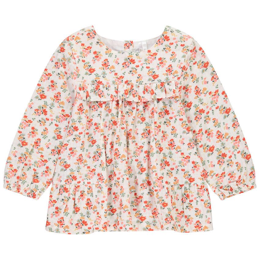Tunique manches longues imprimé fantaisie pour bébé fille 