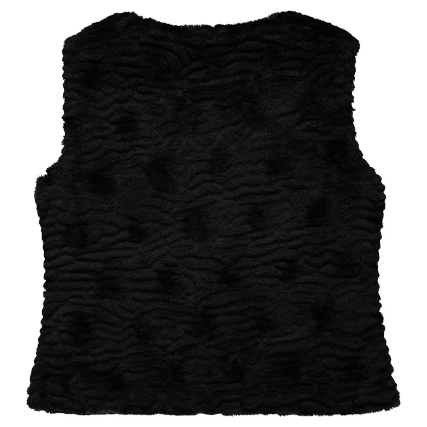 Gilet sans manches en fausse fourrure fantaisie 