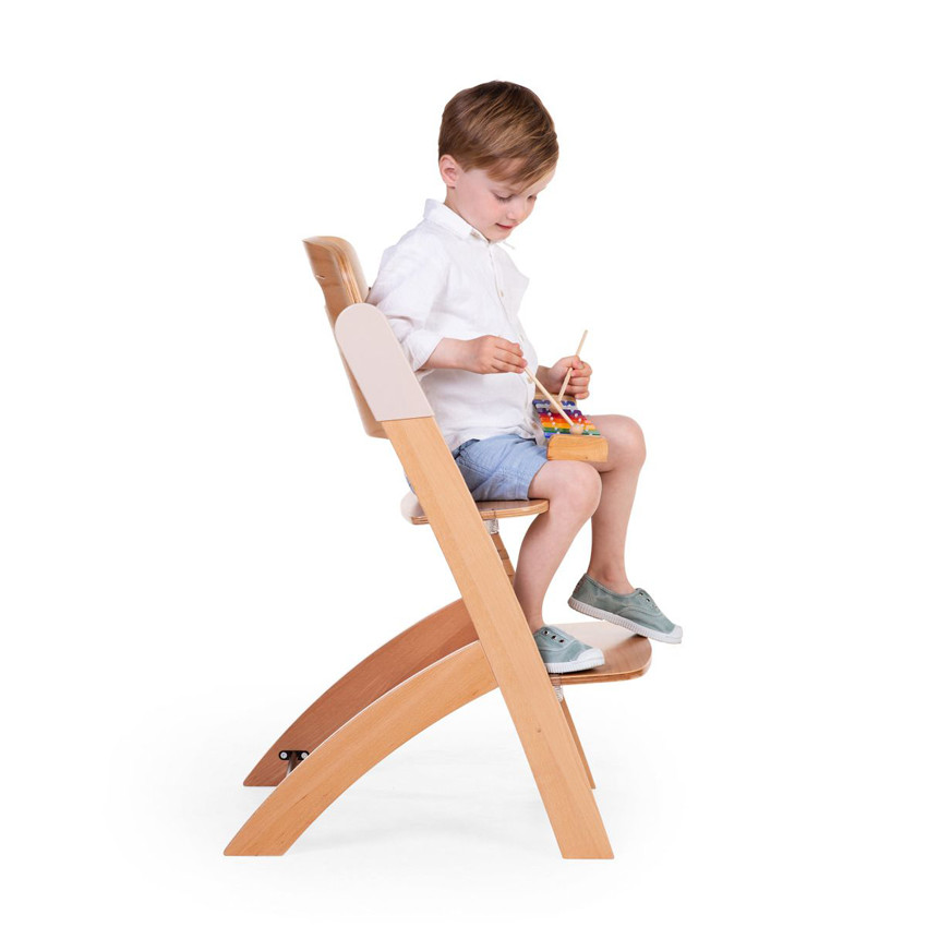 Chaise-haute évolutive Evosit coloris bois naturel/beige - Bois (Childhome) - Image 4