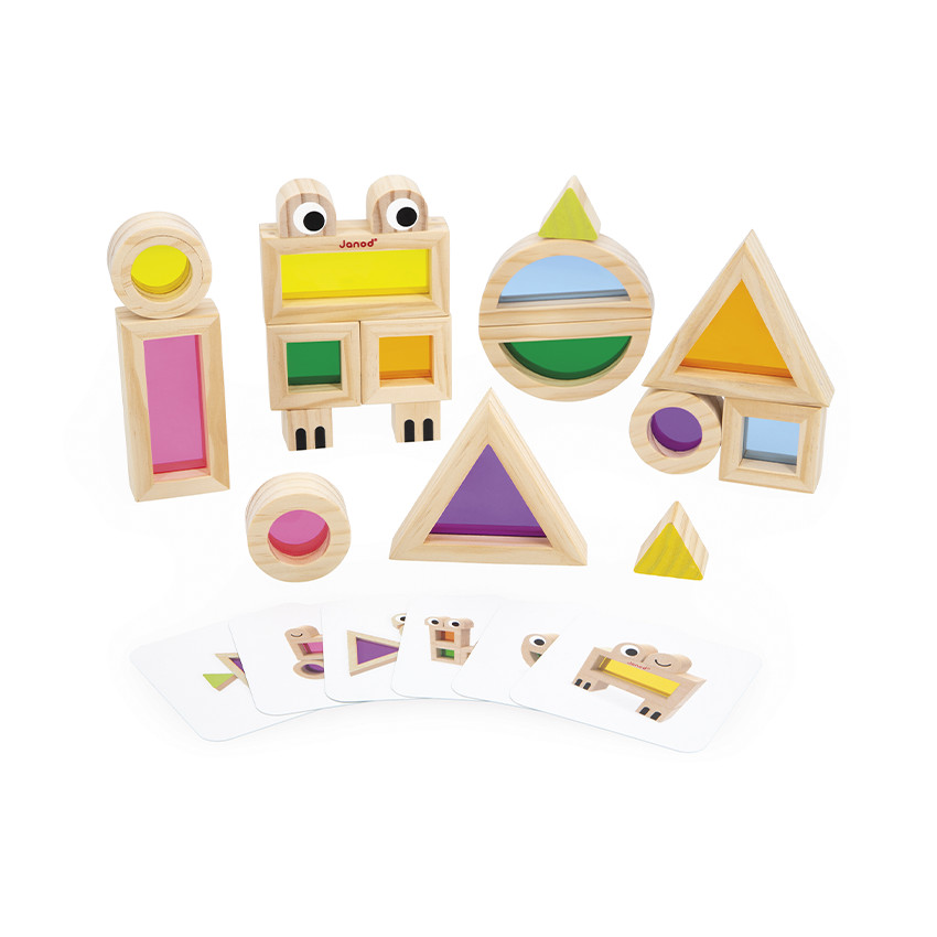 Blocs translucides sensoriel - Beige (Janod) - Image 3