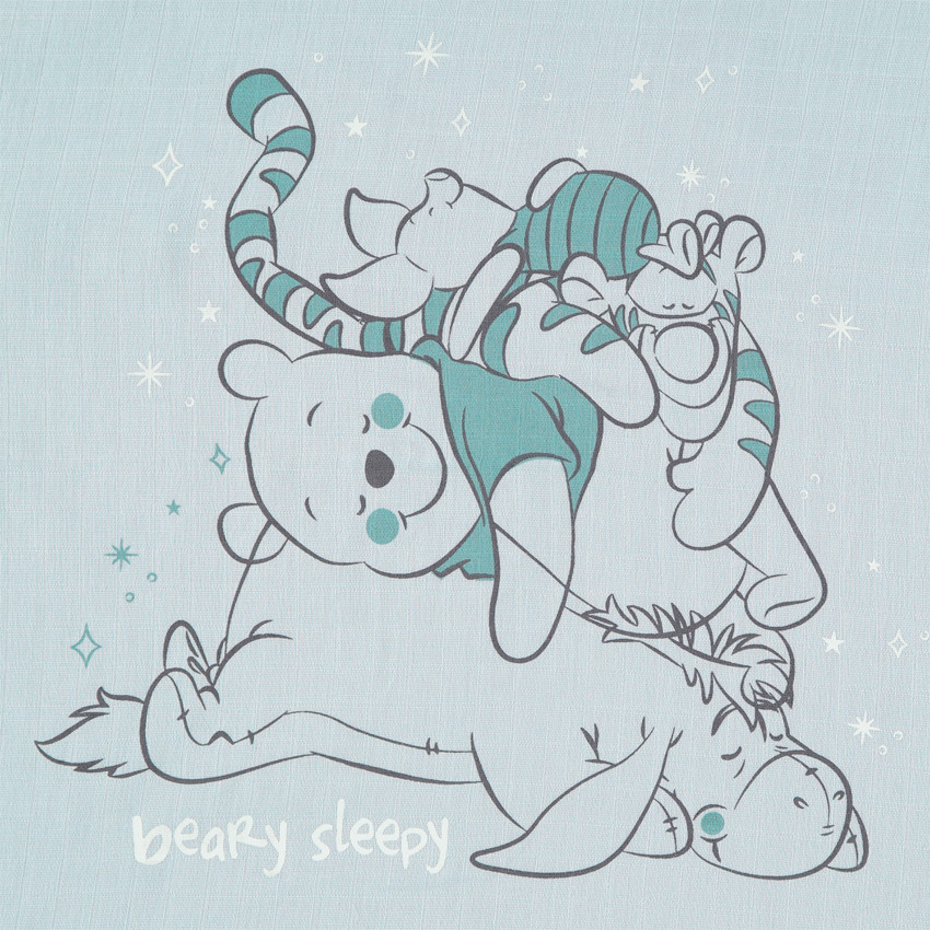 Lot de 3 langes en coton bio motif Winnie l'Ourson Disney 