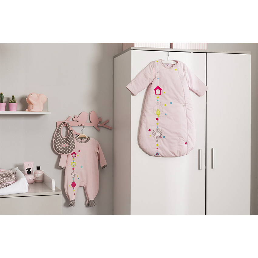 Dors-bien Little birds en velours et ouverture adaptée à l'âge  