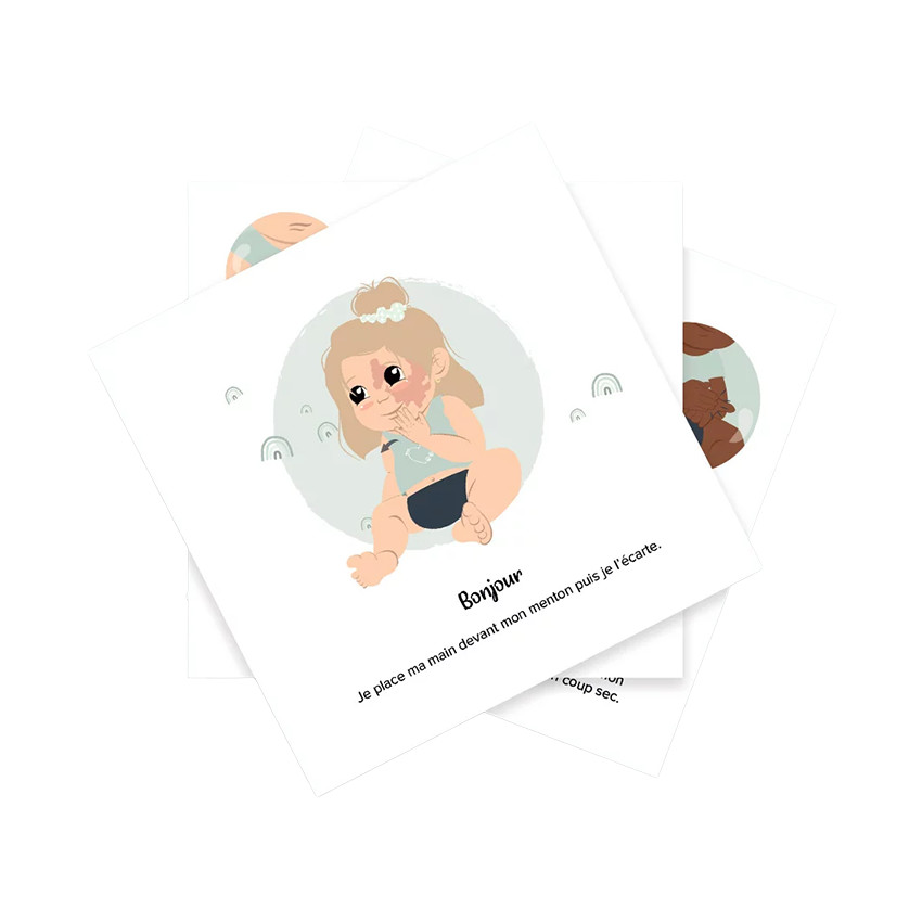 7 cartes Bébé signe "Les mots magiques" 