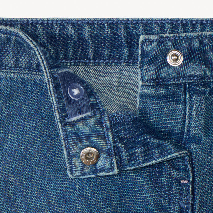 Jupe en jean à nœuds brodés pour bébé fille 