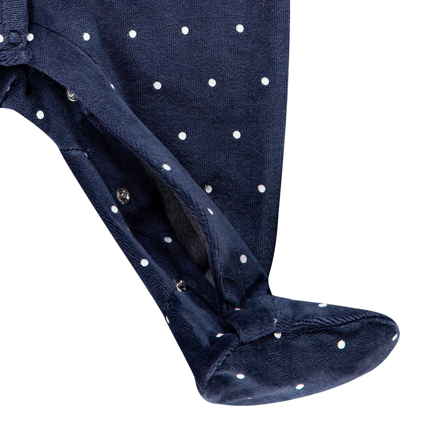 Dors-bien en velours à pois print Minnie Disney pour bébé fille 