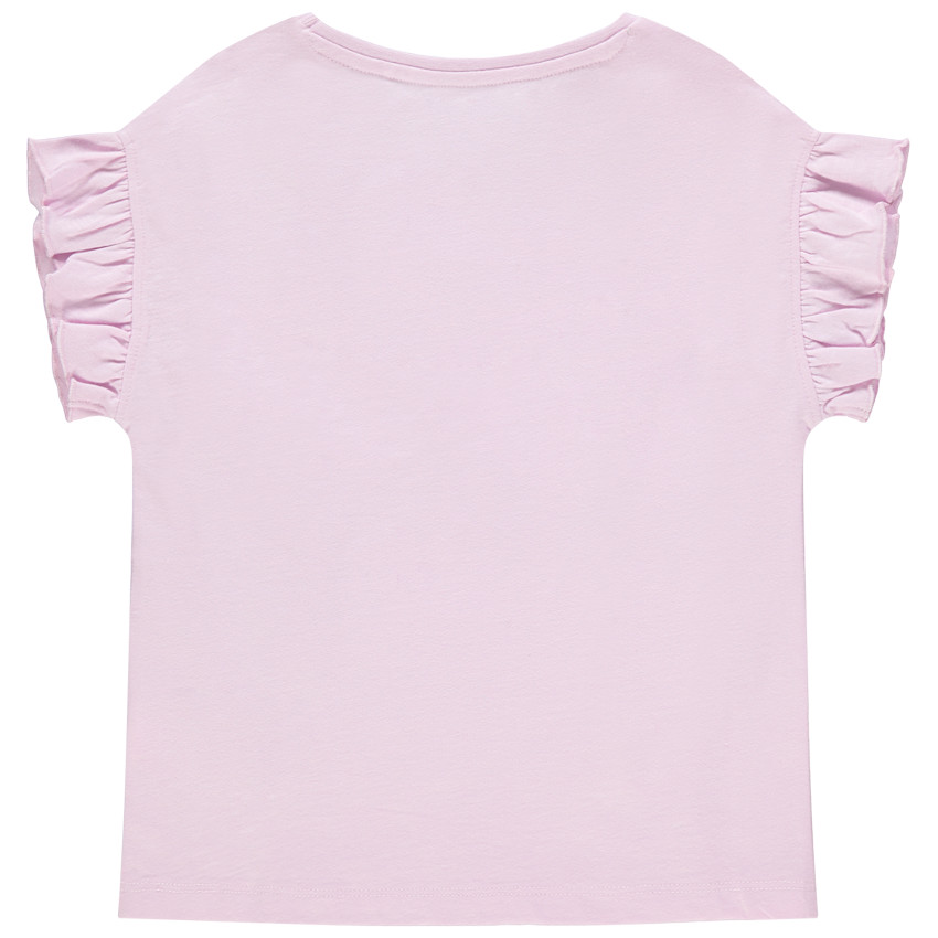 T-shirt manches courtes volantées print personnage 