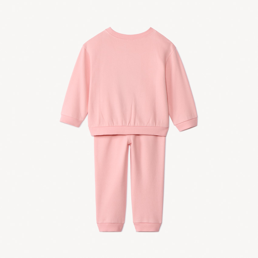 Ensemble sweat + pantalon de jogging uni pour bébé fille 
