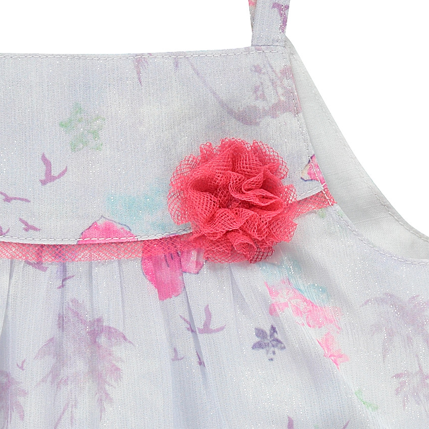 Robe irisée sans manches avec fleurs en sublimation 