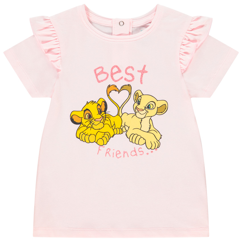 T-shirt manches courtes en coton print Simba et Nala Disney pour bébé fille 