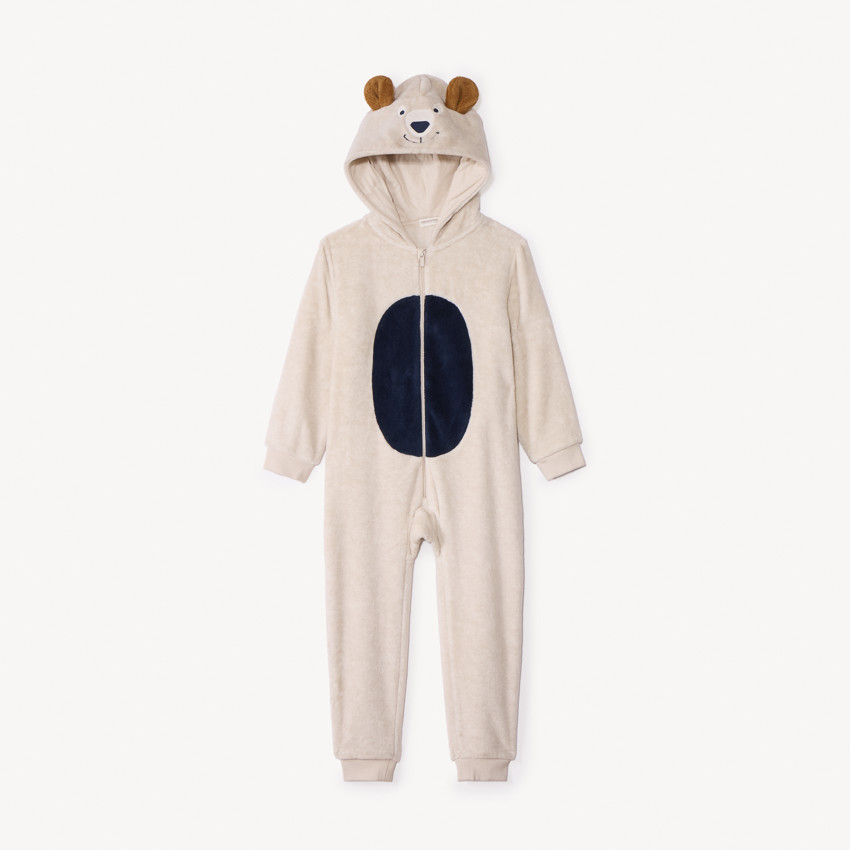 Surpyjama ludique chien en sherpa pour garçon 