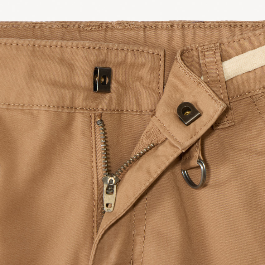 Bermuda uni en toile avec ceinture lacet pour garçon  