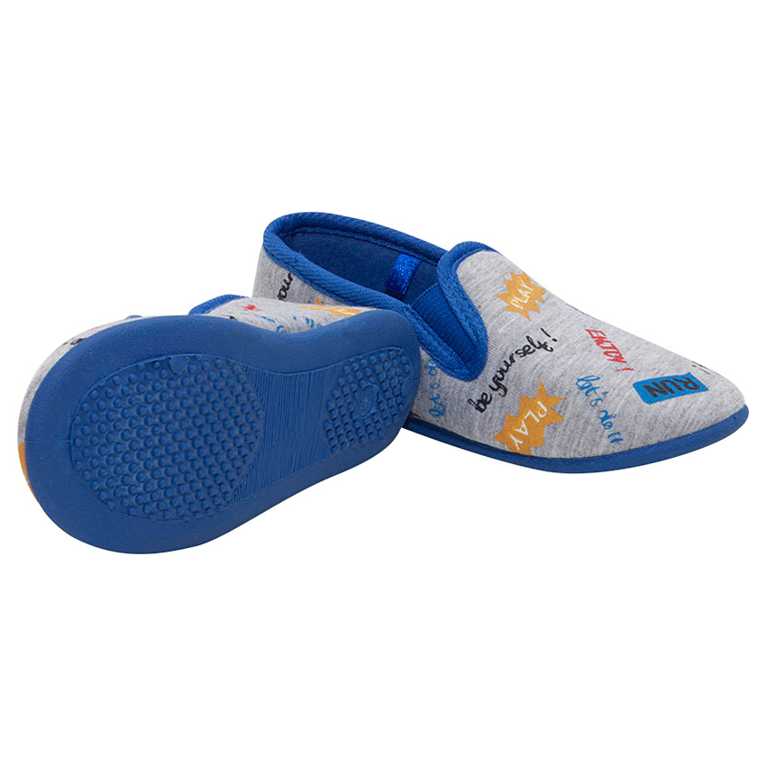 Chaussons bas en jersey avec textes printés 