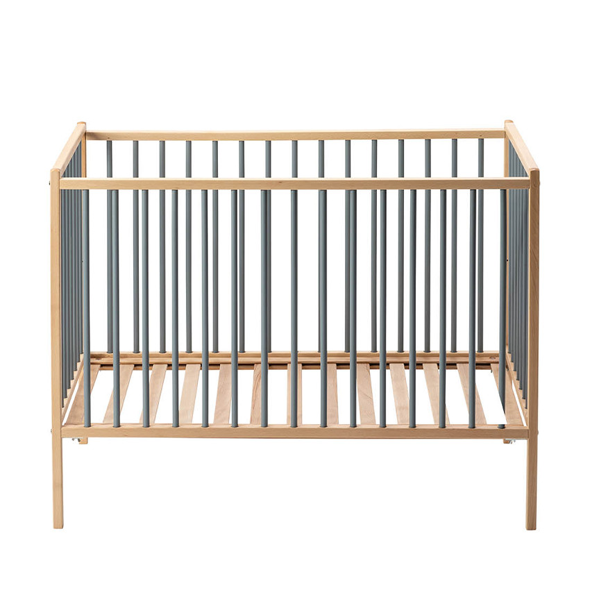Lit à barreaux 60 x 120 cm Rémi bleu gris 