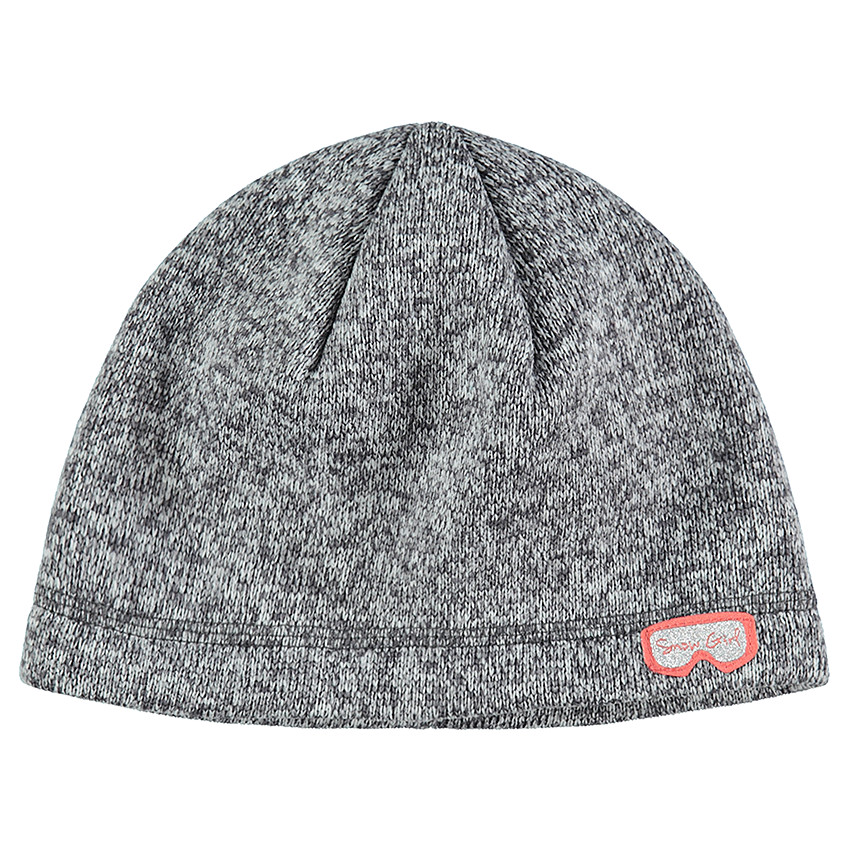 Bonnet en tricot polaire avec badge patché forme masque 