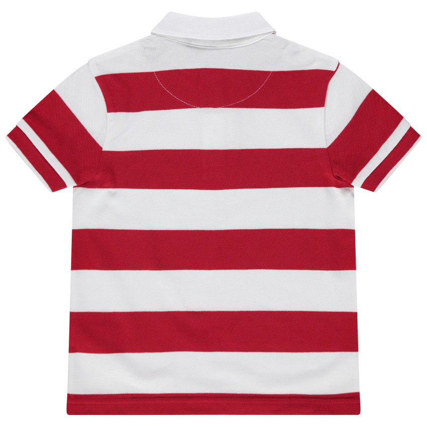 Polo manches courtes rayé en coton pour garçon 
