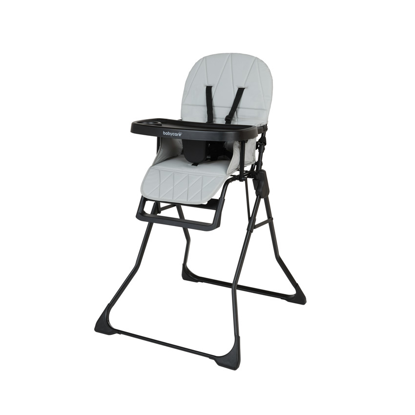 Chaise haute fixe et compacte Joséphine - Noire et Grise 