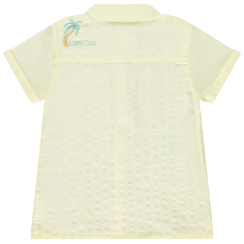 Chemise manches courtes à broderies 3D pour bébé garçon 