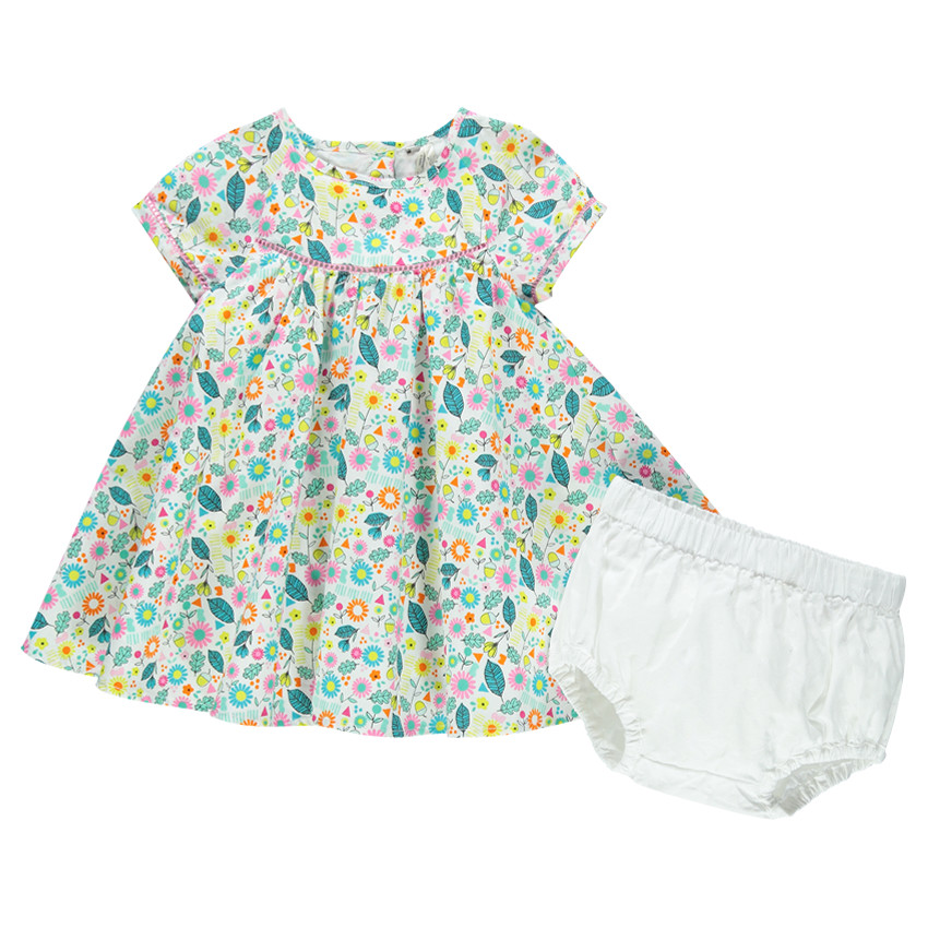 Ensemble robe fleurie et bloomer 