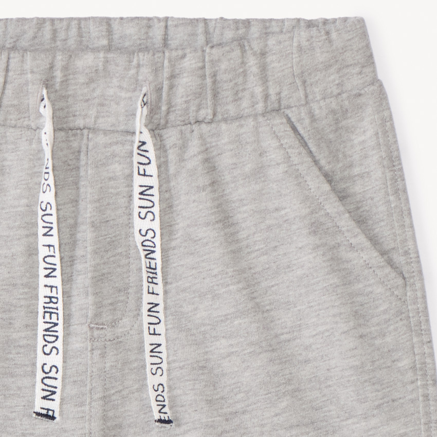 Bermuda en molleton uni pour bébé garçon 